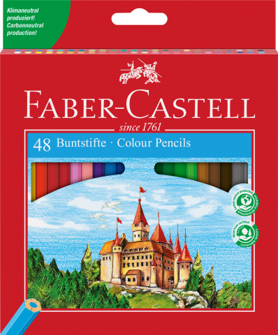Rechizite Școlare - Creioane colorate 48 culori eco l faber-castell