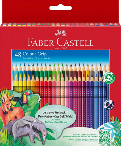Rechizite Școlare - Creioane colorate 48 culori grip faber-castell