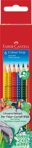 Rechizite Școlare - Creioane colorate 6 culori grip 2001 faber-castell