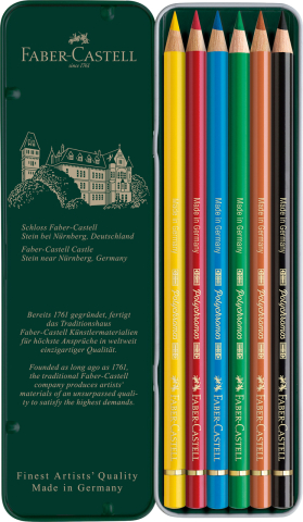 Creioane colorate 6 culori polychromos faber-castell [1]