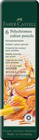 Rechizite Școlare - Creioane colorate 6 culori polychromos faber-castell