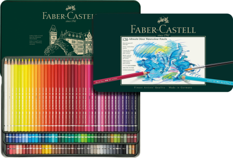 Creioane colorate acuarela 120 buc  a. durer faber-castell [1]
