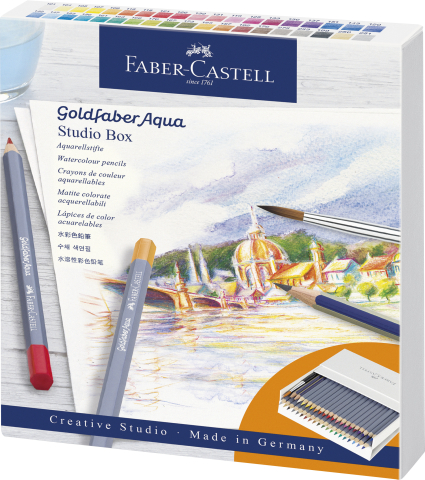 Rechizite Școlare - Creioane colorate aquarelle 38+2 culori goldfaber studio faber