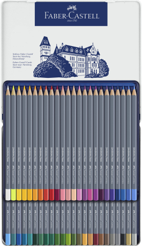 Creioane colorate aquarelle 48 culori goldfaber cut. metal faber [2]