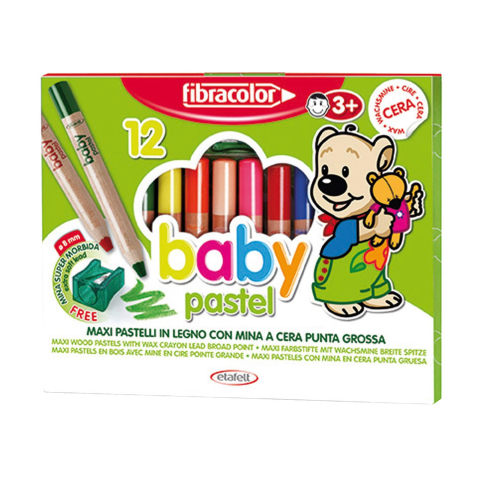 Rechizite Școlare - Creioane colorate Fibracolor Baby Pastel 12 culori