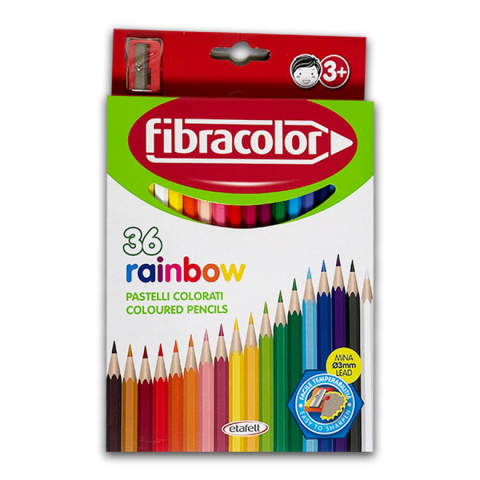 Rechizite Școlare - Creioane colorate Fibracolor Rainbow 36 culori