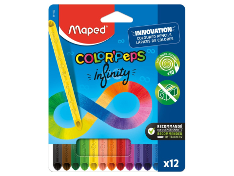 Rechizite Școlare - Creioane colorate Maped Color'Peps Infinity 12 culori/set