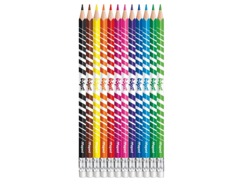 Creioane colorate Maped Color'Peps Oops cu gumă 12 culori [1]