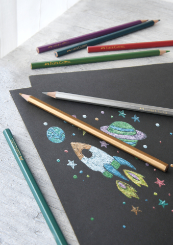 Creioane colorate metalizate 10 culori faber-castell [1]