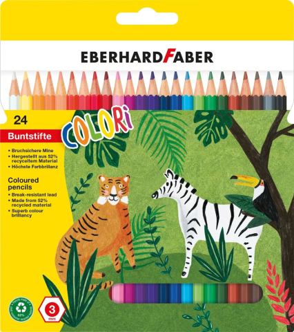 Rechizite Școlare - Creioane colorate plastic 24 culori eberhard faber