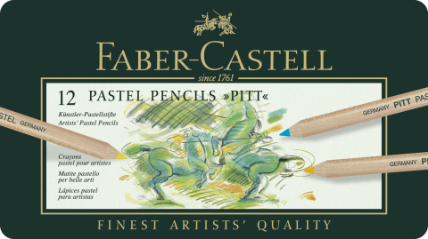 Creioane pastel pitt 12 culori faber-castell [0]