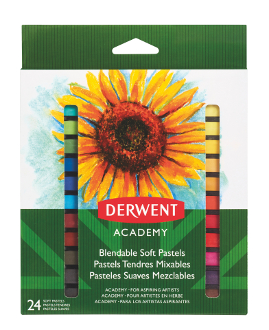 Rechizite Școlare - Creioane pastel soft 24 culori derwent academy