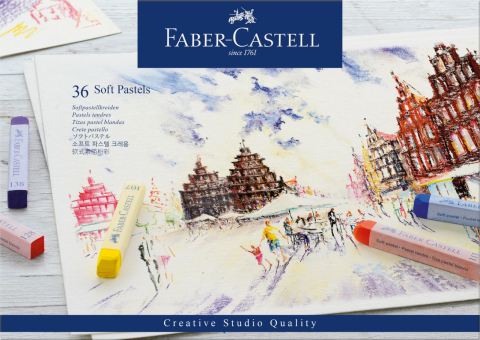 Rechizite Școlare - Creioane pastel soft 36 culori faber-castell