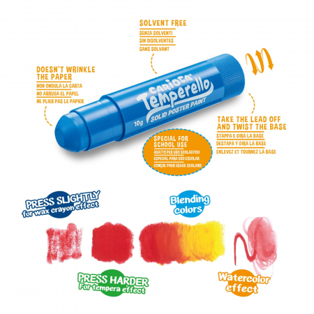 Set creion tempera lavabil Temperello 6 creioane / set. [3]