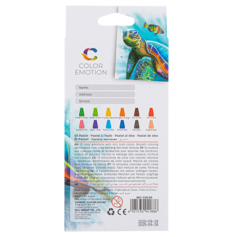 Creioane ulei pastel 12 culori color emotion deli [1]