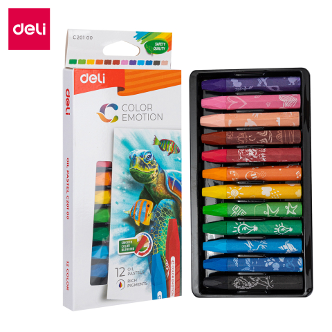Creioane ulei pastel 12 culori color emotion deli [2]