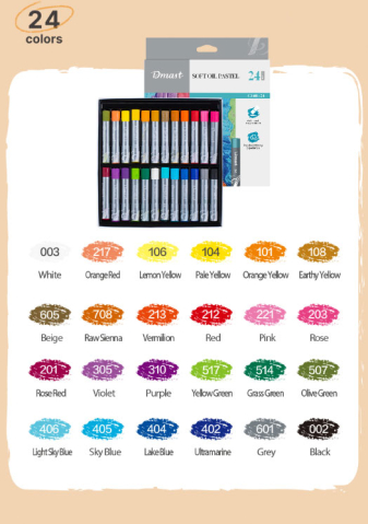 Creioane ulei pastel profesionale 24 culori dmast by pebeo [4]