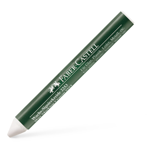 Rechizite Școlare - Creion cerat 2253 suprafete lucioase alb faber-castell