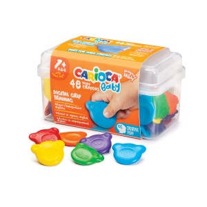 Rechizite Școlare - Creion cerat 48 culori teddy carioca 42958