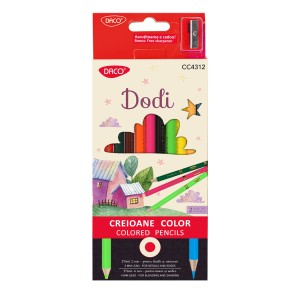 Rechizite Școlare - Creion color 12 dodi daco cc4312 12 buc