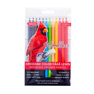 Rechizite Școlare - Creion color 12 fara lemn daco cc812 12 buc