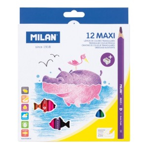 Rechizite Școlare - Creion color 12 maxi milan triunghiular 0722612 12 buc