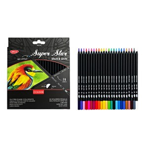 Rechizite Școlare - Creion color 24 black&white daco cc424n