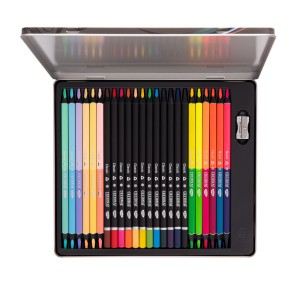 Rechizite Școlare - Creion color 24  cutie metalica daco cc424