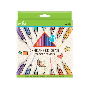 Rechizite Școlare - Creion color 24 mari ecada 44124