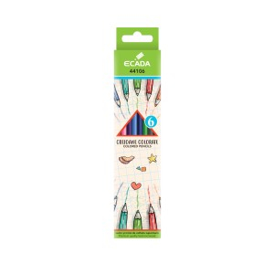 Rechizite Școlare - Creion color 6 ecada 44106 12 buc