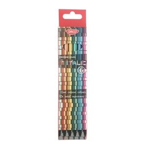 Rechizite Școlare - Creion color 6 metalic daco cc606