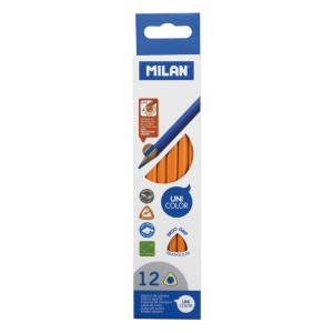 Rechizite Școlare - Creion color unicolor set 12 milan portocaliu 0722313212