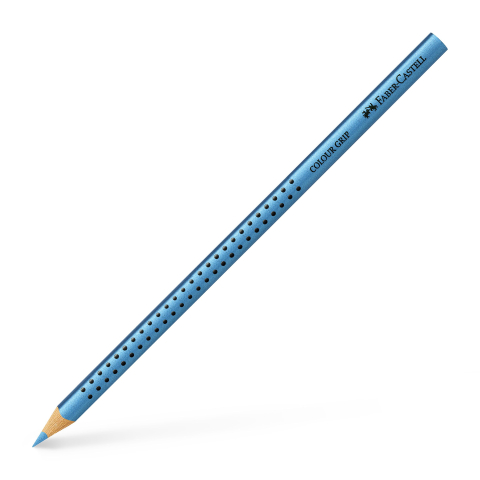 Rechizite Școlare - Creion colorat grip albastru metalizat faber-castell