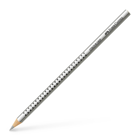 Rechizite Școlare - Creion colorat grip argintiu faber-castell