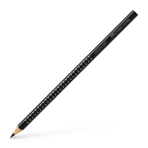 Rechizite Școlare - Creion colorat grip negru faber-castell