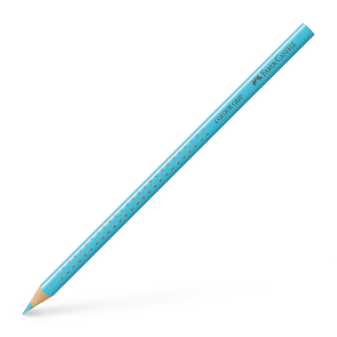 Rechizite Școlare - Creion colorat grip turcoaz cobalt deschis faber-castell