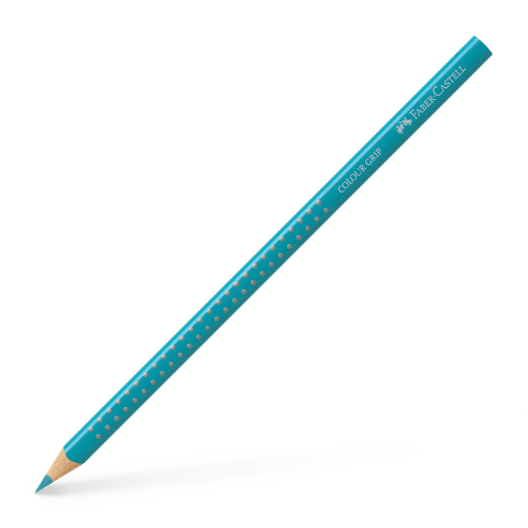 Rechizite Școlare - Creion colorat grip verde cobalt faber-castell