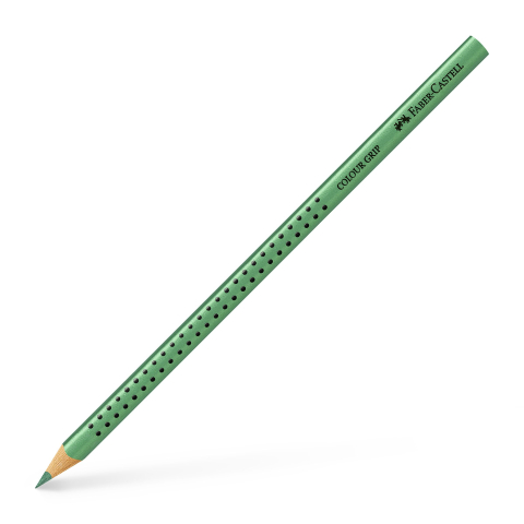 Rechizite Școlare - Creion colorat grip verde metalizat faber-castell