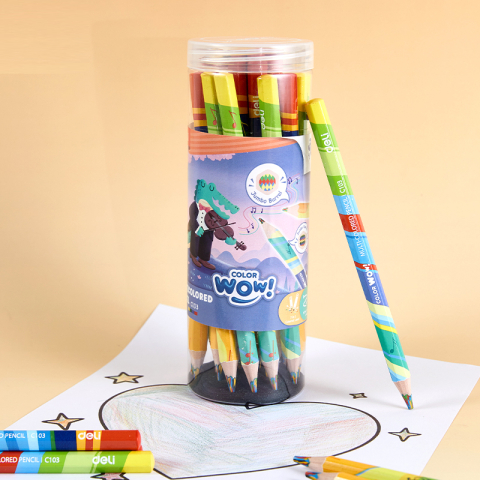 Creion colorat multicolor jumbo deli [3]