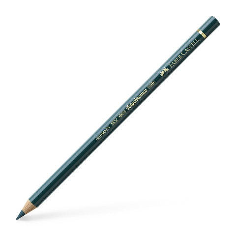 Rechizite Școlare - Creion colorat polychromos verde cobalt inchis faber-castell