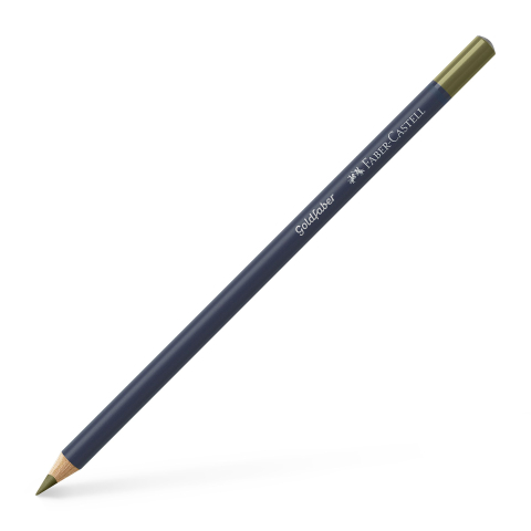 Rechizite Școlare - Creion colorat verde oliv galbui 173 goldfaber faber-castell