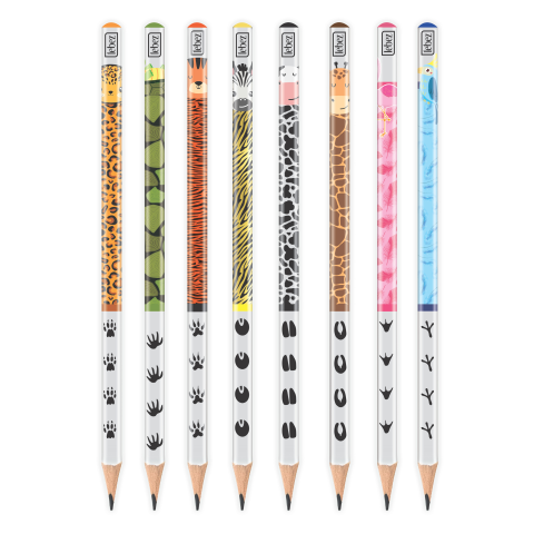 Creion grafic cu cu pattern animale HB, set 8 creioane, copii varsta 3 ani+,6 ani+,8 ani+ [1]