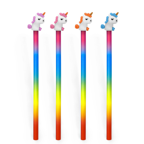 Creion grafic Unicorn cu radiera, 4 modele (24 buc/display), copii varsta 4 ani+,6 ani+,8 ani+ [1]