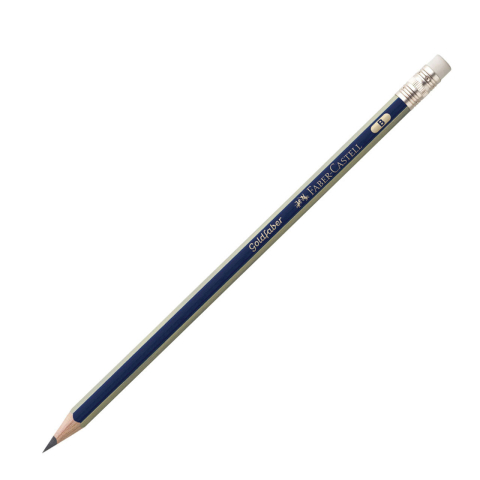 Rechizite Școlare - Creion grafit b cu guma goldfaber 1221 faber-castell