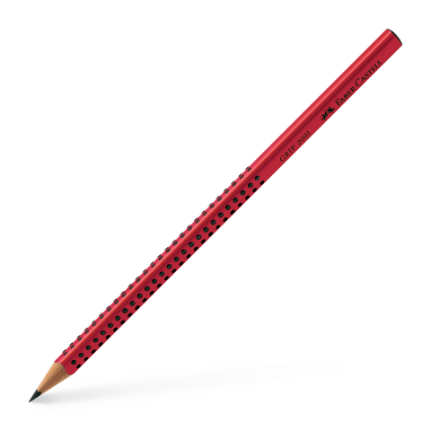 Rechizite Școlare - Creion grafit b grip 2001 rosu faber-castell