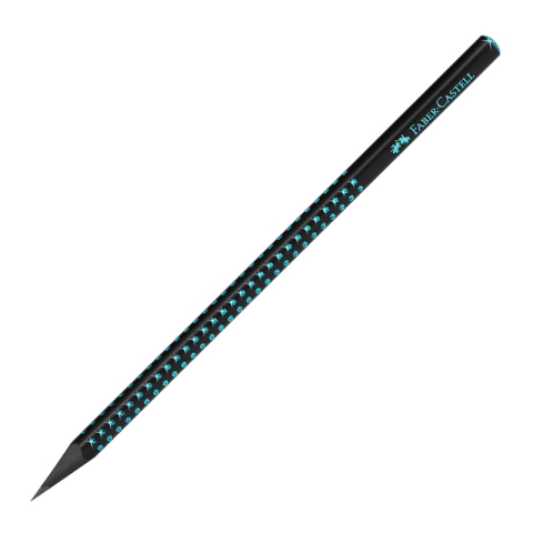 Rechizite Școlare - Creion grafit b grip sparkle lemn negru midnight ocean faber-castell