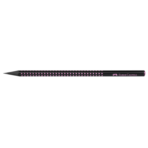 Creion grafit b grip sparkle lemn negru midnight rose faber-castell [1]