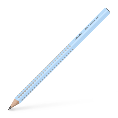 Rechizite Școlare - Creion grafit b jumbo grip bleu sky faber-castell