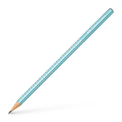 Rechizite Școlare - Creion grafit b sparkle bleu ocean metalizat 2023 faber-castell
