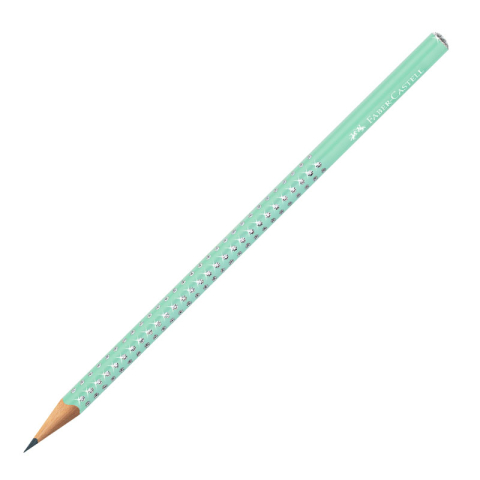 Rechizite Școlare - Creion grafit b sparkle menta 2026 faber-castell